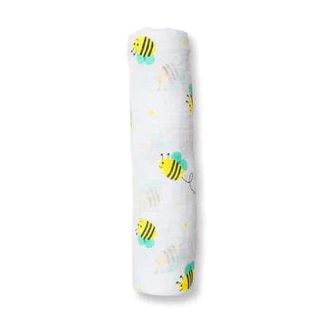 Muslin Swaddle For Baby By Lulujo Bumble Bee