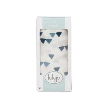 Swaddle Blanket For Baby By Lulujo Navy Triangles