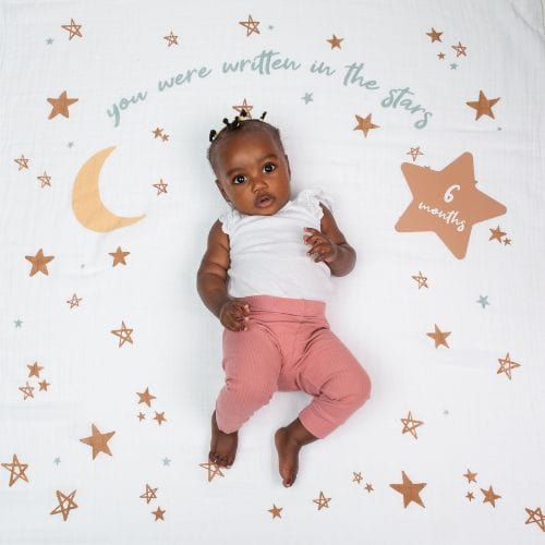 Swaddle And Cards First Year For Baby By Lulujo Written In Stars