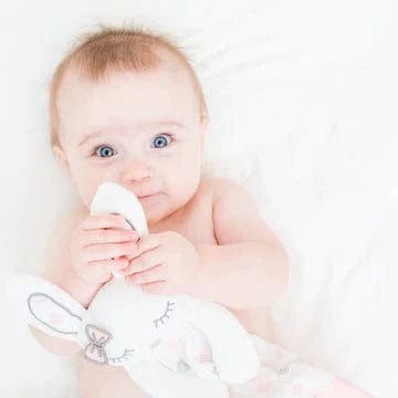 Muslin Lovie For Baby By Lulujo Pink Bunny