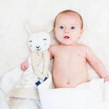 Muslin Lovie For Baby By Lulujo Llama