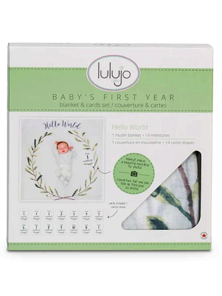 Swaddle And Cards First Year For Baby By Lulujo Hello World