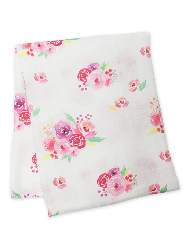 Swaddle Blanket For Baby By Lulujo Posies