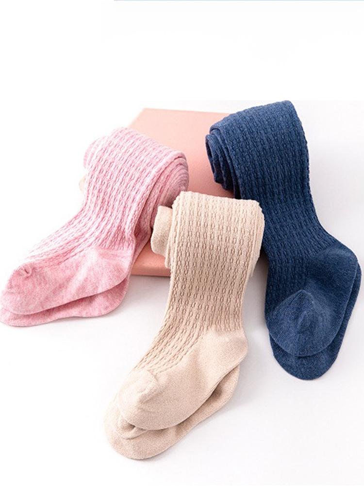 Girls Ribbed Knit Tights - Pink 5 to 8 years - Stylemykid.com