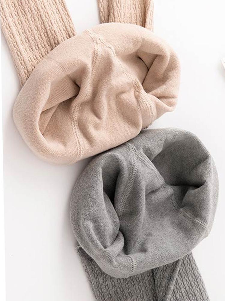 Girls Ribbed Knit Tights - Grey - Stylemykid.com