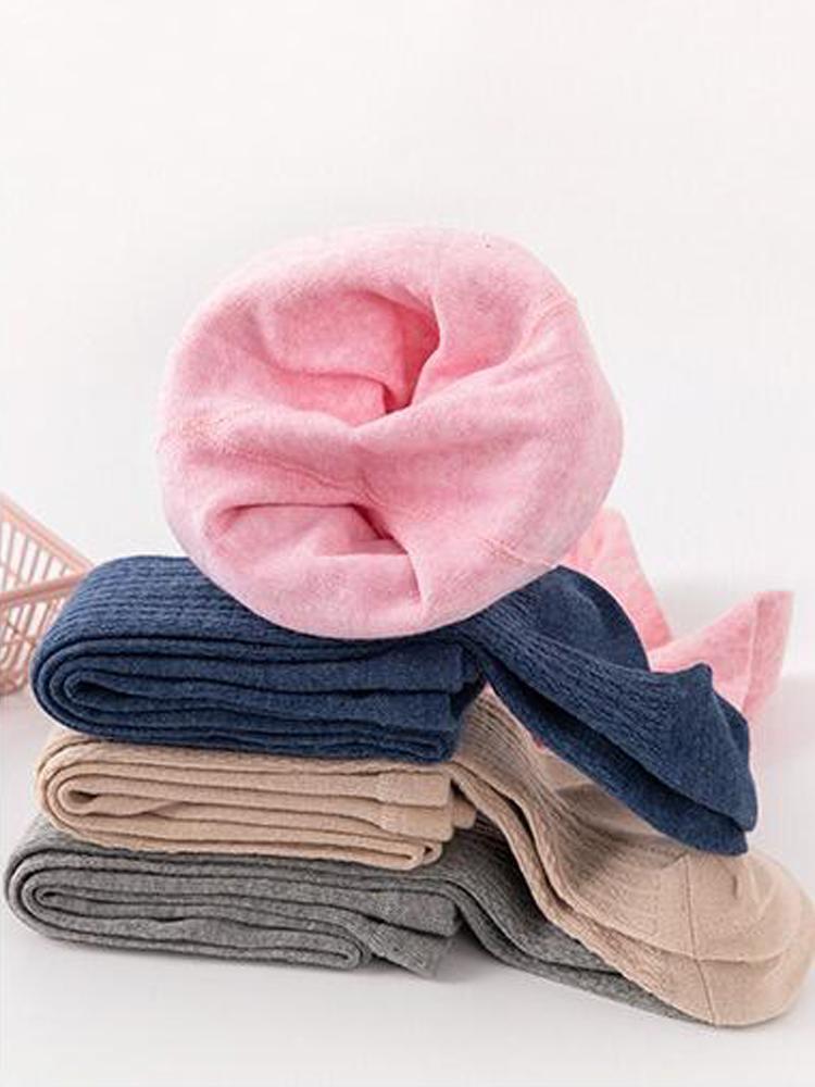 Girls Ribbed Knit Tights - Grey - Stylemykid.com