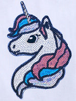 Girls Sequin Unicorn White T-Shirt - 12months to 5 years - Stylemykid.com