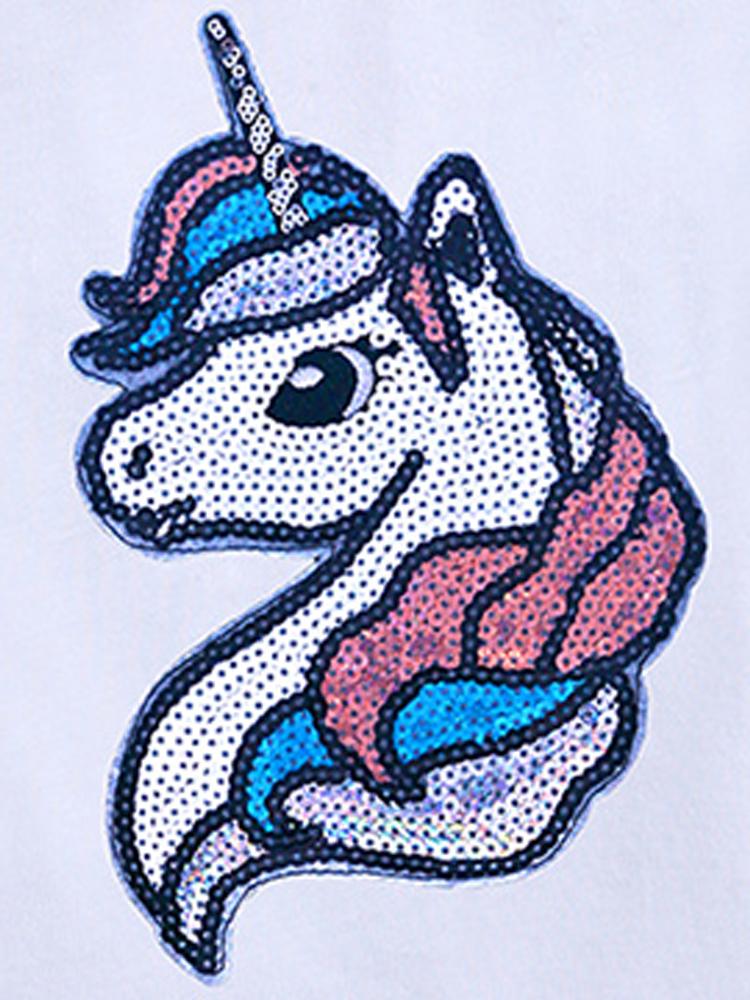 Girls Sequin Unicorn White T-Shirt - 12months to 5 years - Stylemykid.com