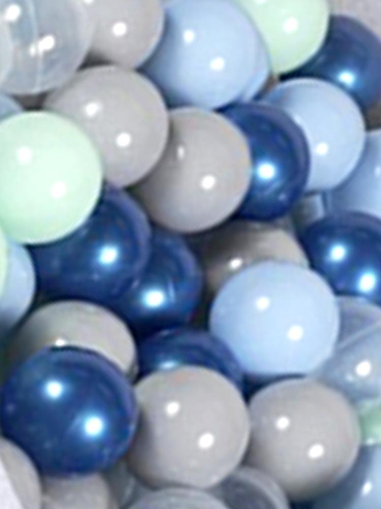 MeowBaby - Blue Lagoon - Luxury Square Kids Ball Pit - Complete set with 300 balls - 90cm Diameter (UK and Europe Only) - Stylemykid.com