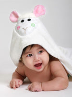 Zoocchini - Animal Cotton Baby Hooded Towels - Lola the Lamb - 0-2 Years - Stylemykid.com