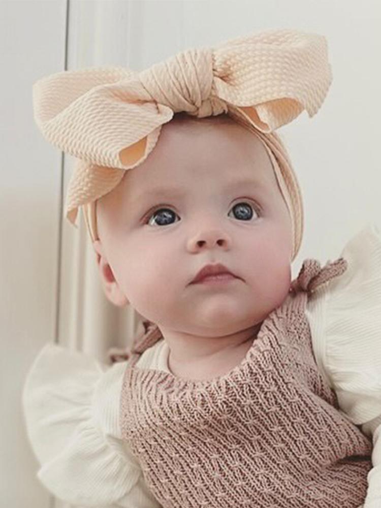 Baby Wisp - Giant Lana Bow Headband - Dusky Rose - Stylemykid.com
