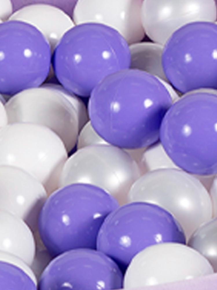 MeowBaby - Lavender Velvet - Luxury Round Ball Pit Set with 250 Balls - Kids Ball Pool - 90cm Diameter (UK and Europe Only) - Stylemykid.com