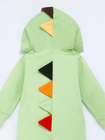 Light Green Dinosaur Hooded Onesie with Coloured Spikes 6 to 24 months - Stylemykid.com