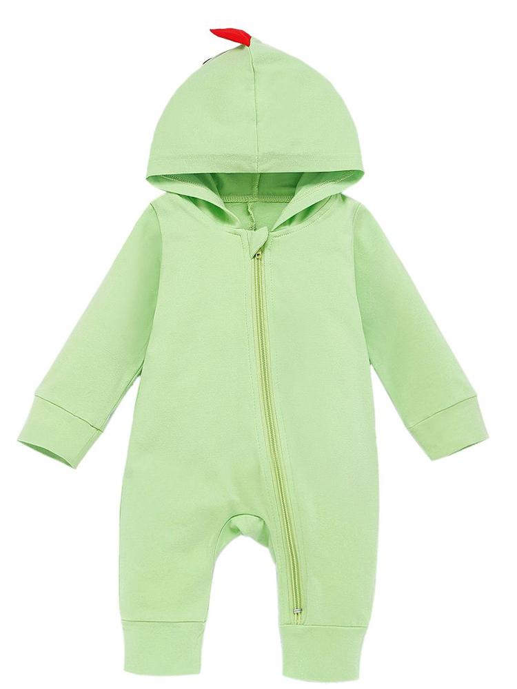 Light Green Dinosaur Hooded Onesie with Coloured Spikes 6 to 24 months - Stylemykid.com