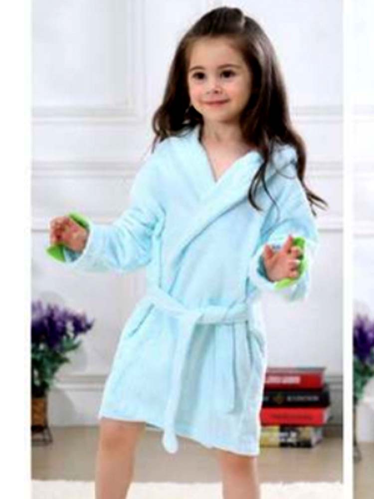 Light Blue Dinosaur Hooded Dressing Gown with Spikes & Tail - Stylemykid.com