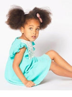Lilly & Sid Organic - Mint Green & White Lace Baby & Little Girl Dress - Stylemykid.com