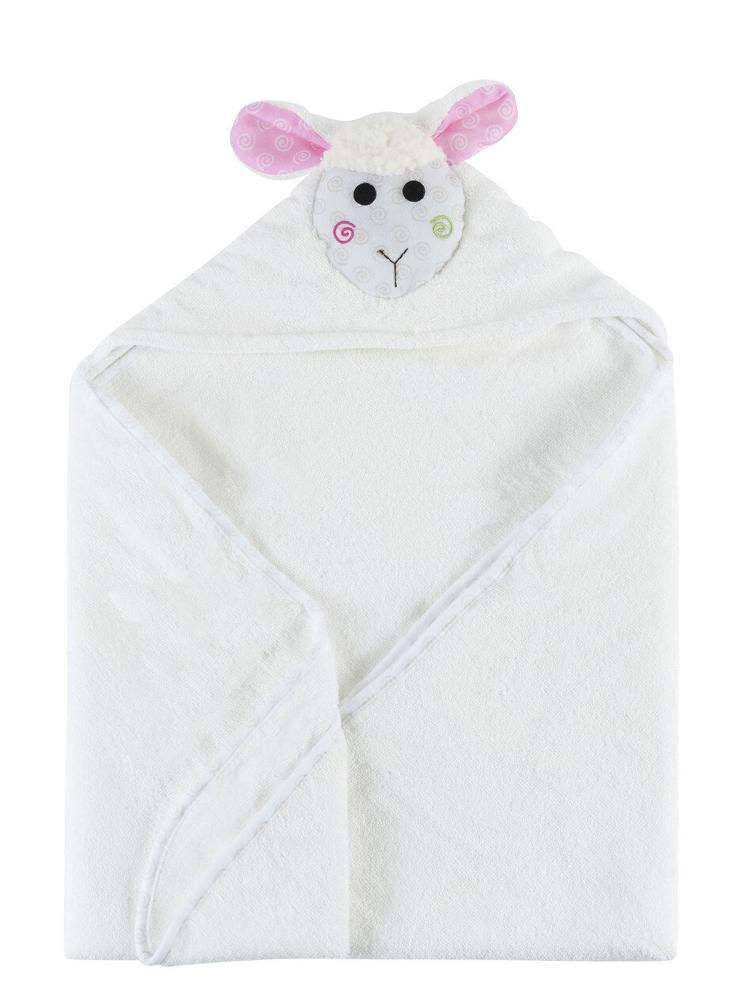Zoocchini - Animal Cotton Baby Hooded Towels - Lola the Lamb - 0-2 Years - Stylemykid.com