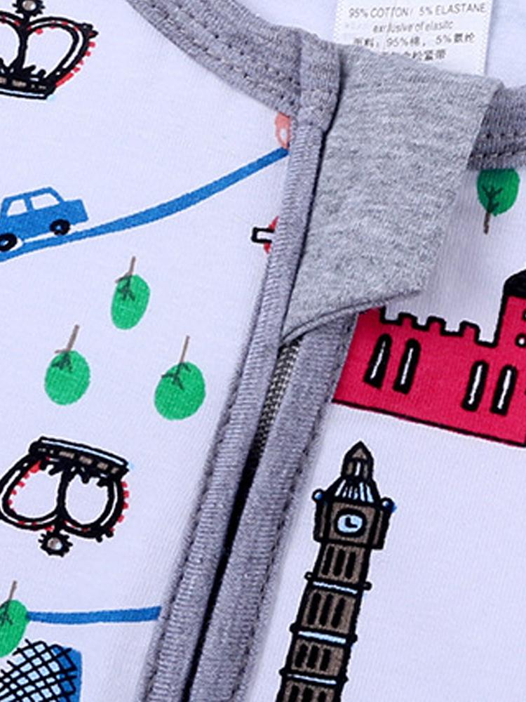 London Landmarks Baby Zip Sleepsuit with Hand and Feet Cuffs - Stylemykid.com