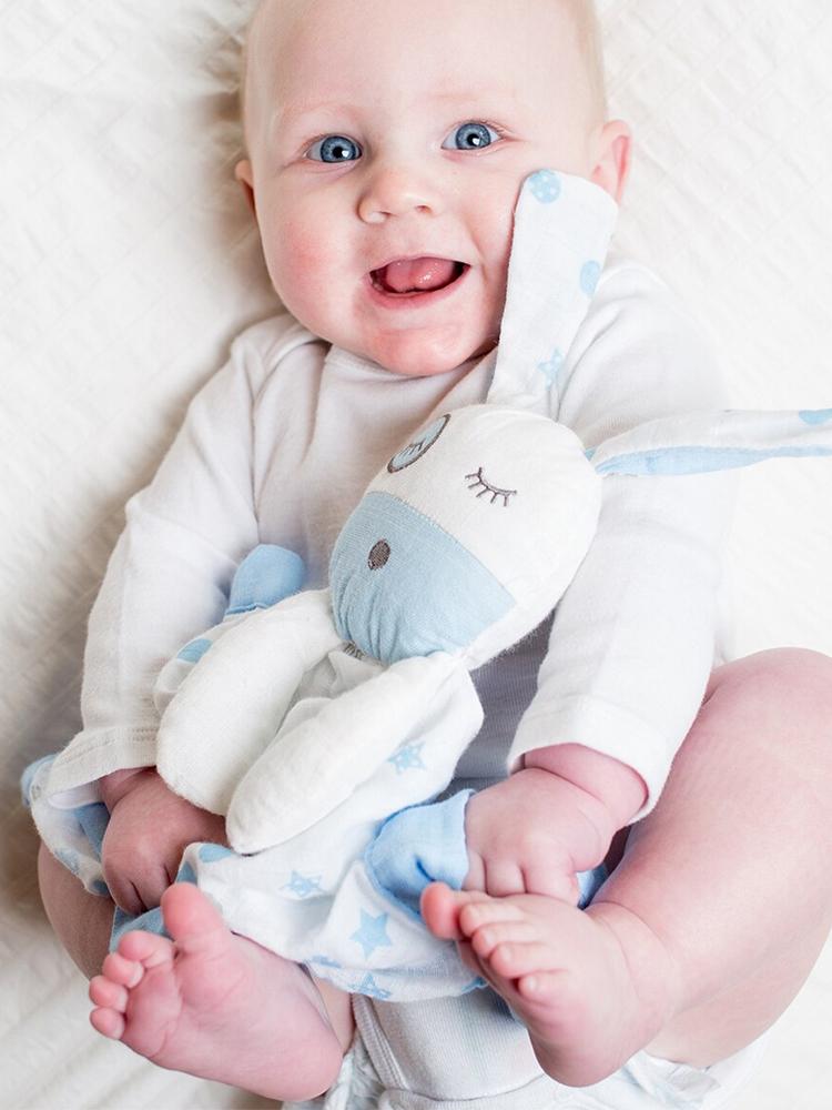 Muslin Lovie For Baby By Lulujo Blue Puppy