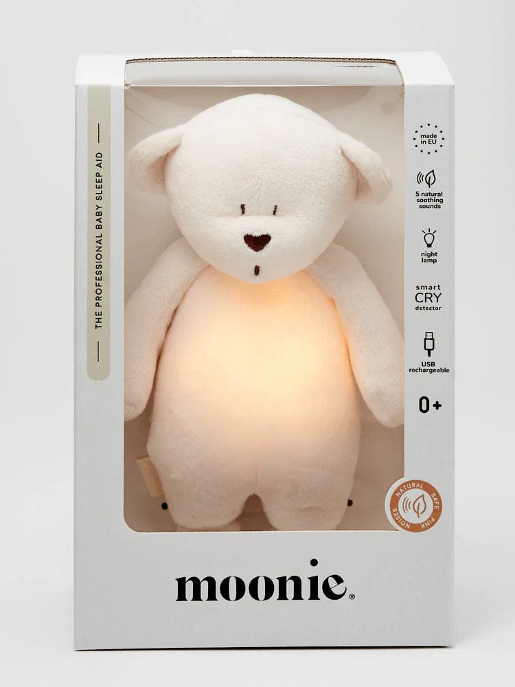 Moonie Humming BEAR Baby Night Light & Sleep Aid - CREAM - Stylemykid.com
