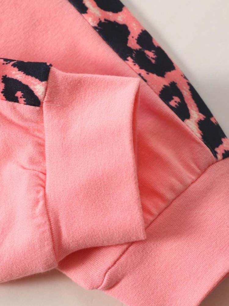 Mama's Mini - Pink and Leopard Print Girls Sweatshirt Top, Joggers & Headband - 9 Months to 3 Years - Stylemykid.com
