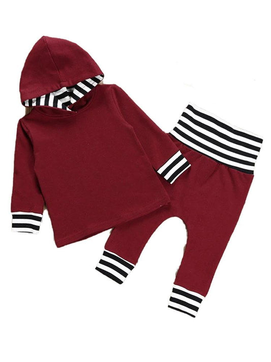 Maroon Munchkin - Two Piece Hoodie and Matching Bottoms 12-18 months - Stylemykid.com