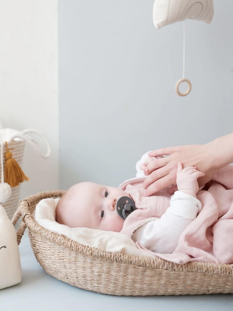 Organic Multiuse Swaddle Wrap For Baby By Fabelab - Extra Large 1.2m Mauve