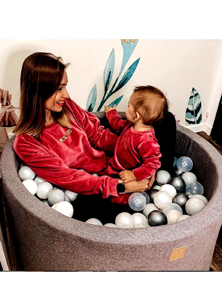 MeowBaby - Little Swan - Luxury Round Ball Pit Set with 250 Balls - Kids Ball Pool - 90cm Diameter (UK and Europe Only) - Stylemykid.com