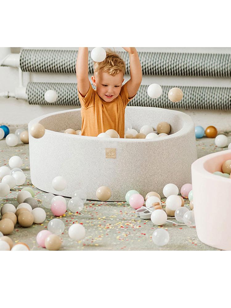 MeowBaby - Safari - Luxury Round Ball Pit Set with 250 Balls - Kids Ball Pool - 90cm Diameter (UK and Europe Only) - Stylemykid.com