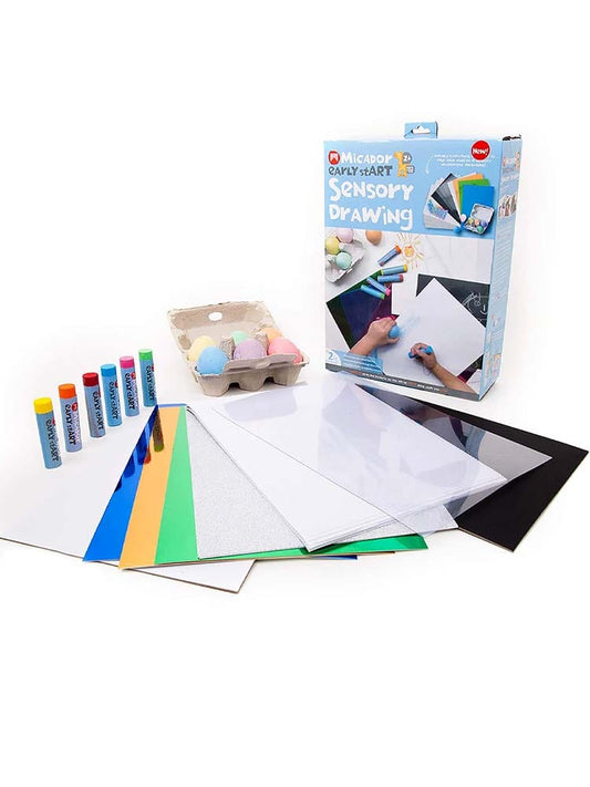 Micador early stART - Sensory Drawing Pack - Chalks, Crayons and Cards - Stylemykid.com