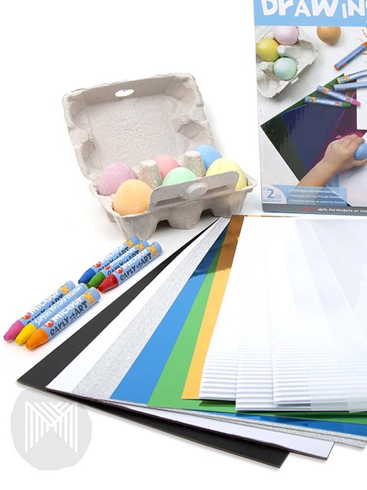 Micador early stART - Sensory Drawing Pack - Chalks, Crayons and Cards - Stylemykid.com