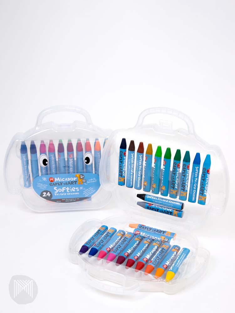 Micador early stART - Softies Tri-Grip Crayons 24 Case - Stylemykid.com