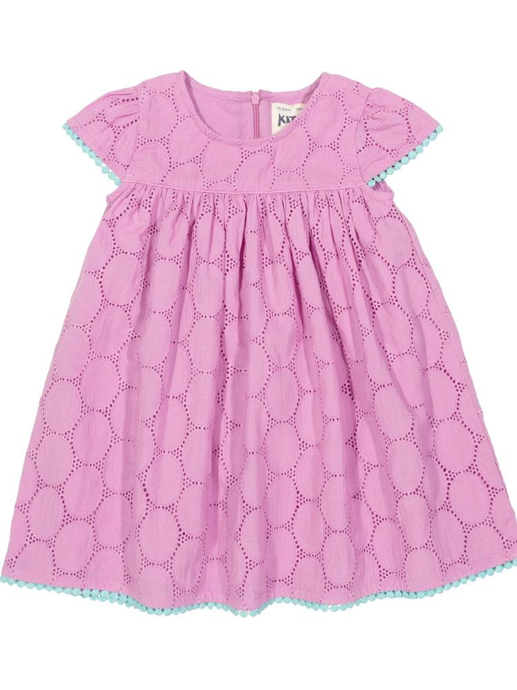 KITE Organic - Girls Violet Smock Broderie Anglaise Dress from 6-12 months - Stylemykid.com