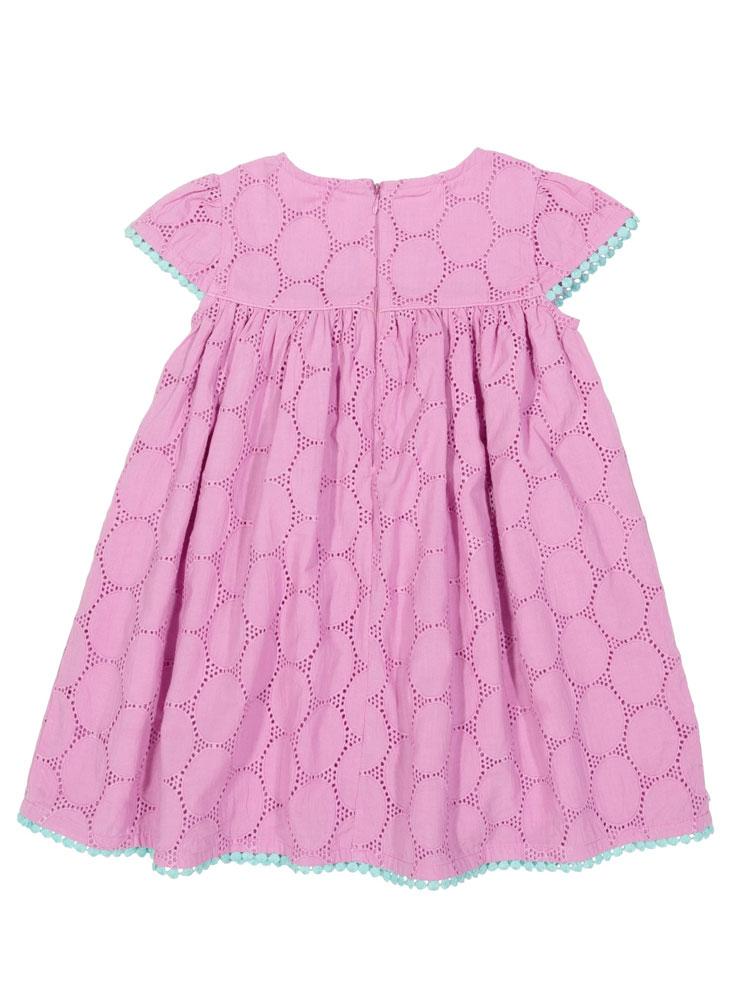 KITE Organic - Girls Violet Smock Broderie Anglaise Dress from 6-12 months - Stylemykid.com