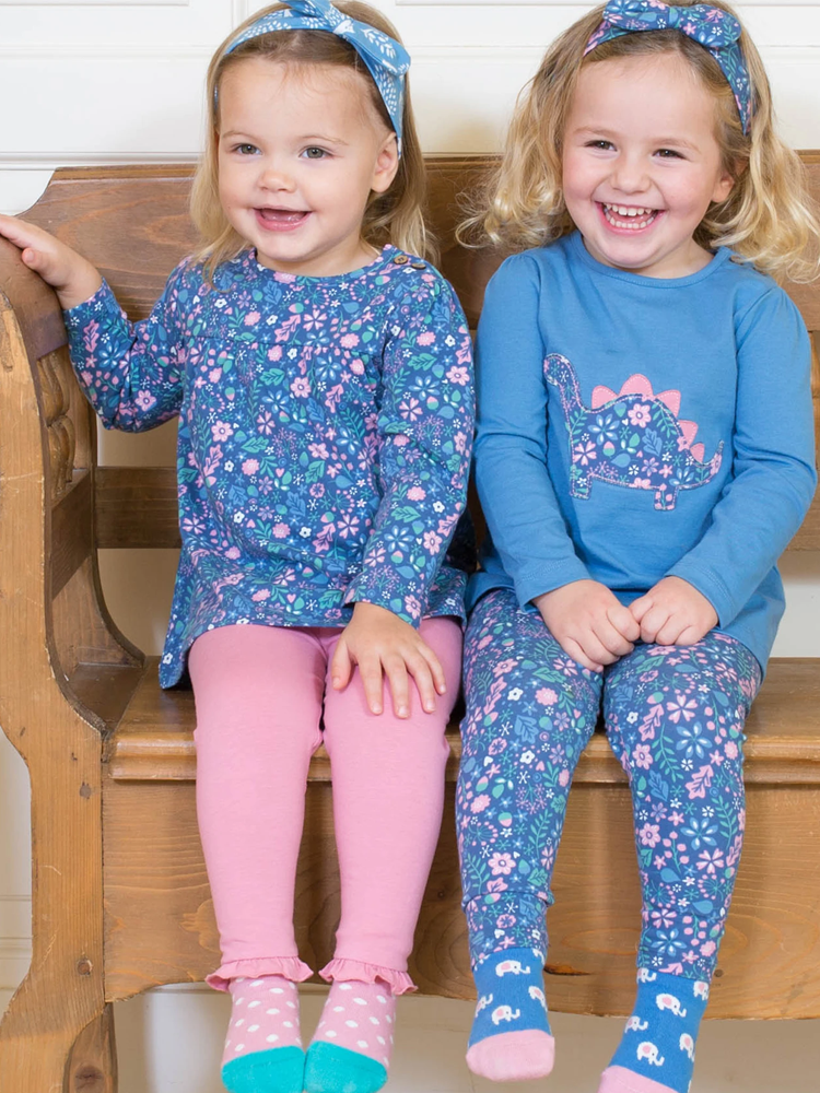 KITE Organic - Mini Frill Pink Girls Leggings 3-6 months - Stylemykid.com