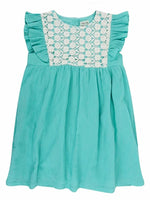 Lilly & Sid Organic - Mint Green & White Lace Baby & Little Girl Dress - Stylemykid.com