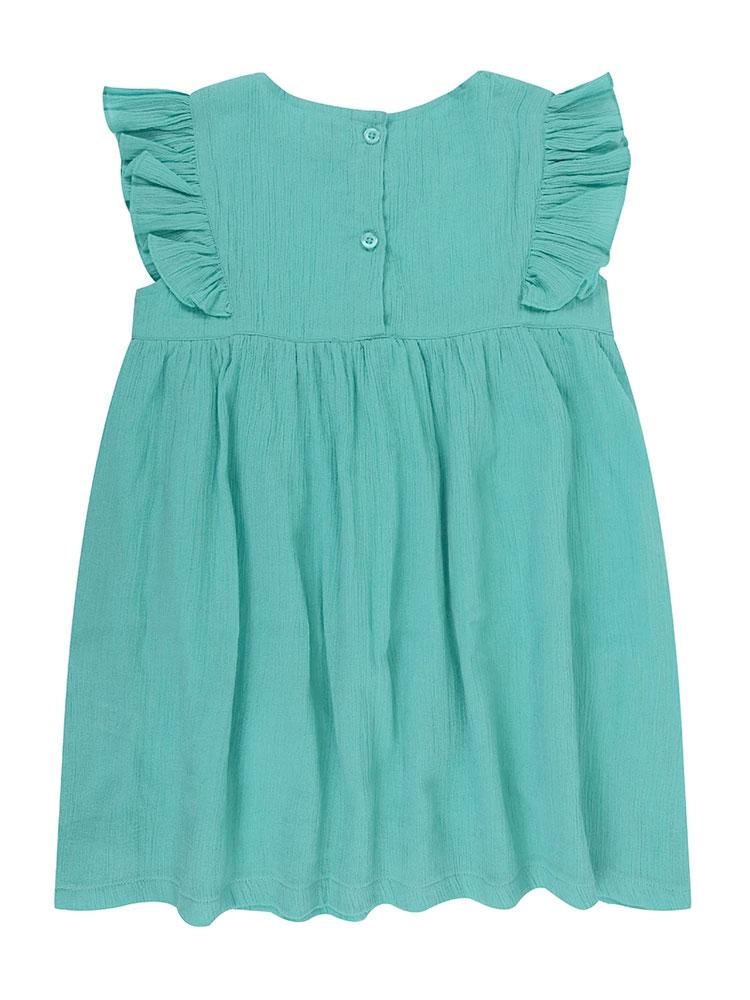 Lilly & Sid Organic - Mint Green & White Lace Baby & Little Girl Dress - Stylemykid.com