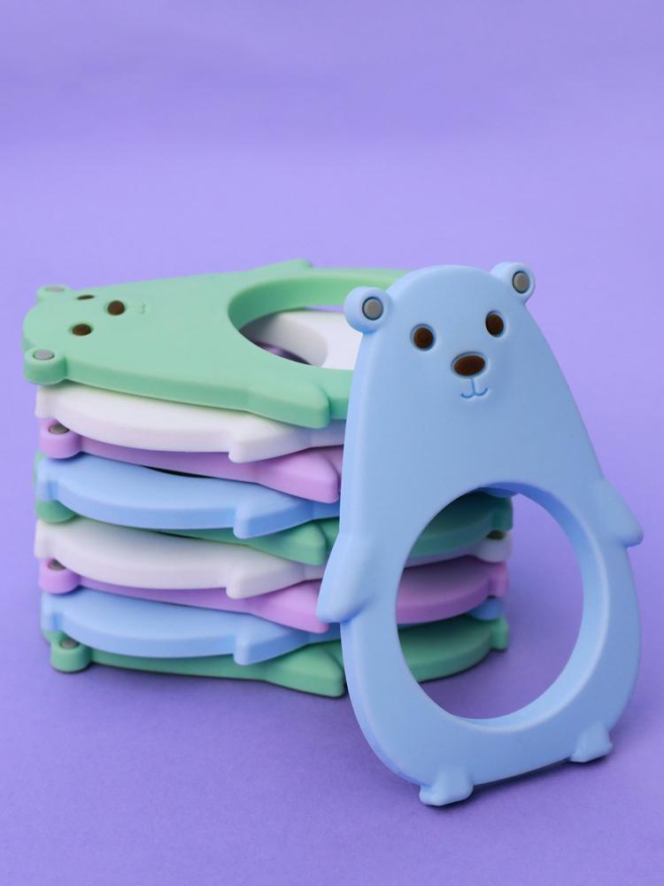 The Molar Bear Silicone Teether - Minty Green - Stylemykid.com