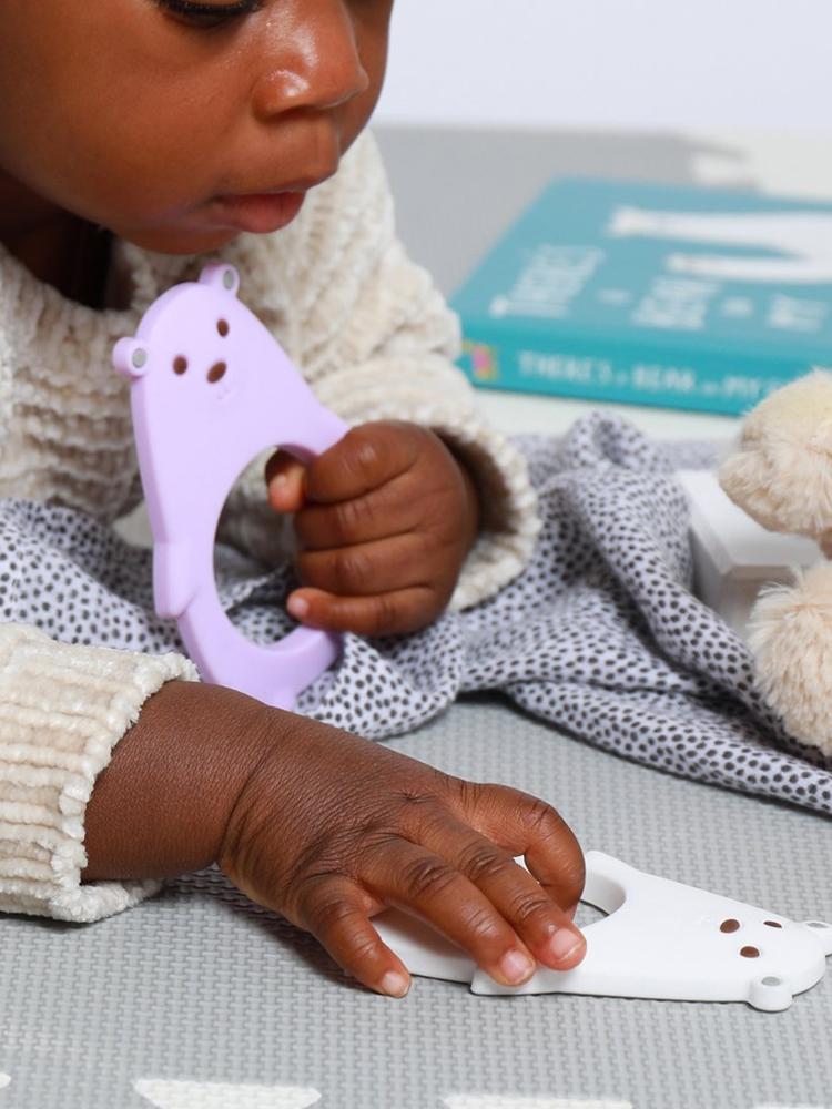 The Molar Bear Silicone Teether - Alaska White - Stylemykid.com