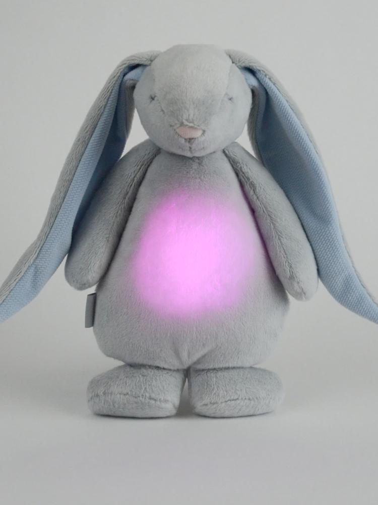 Moonie Humming Friend Baby Night Light & Sleep Aid - SKY - grey with blue ears - Stylemykid.com
