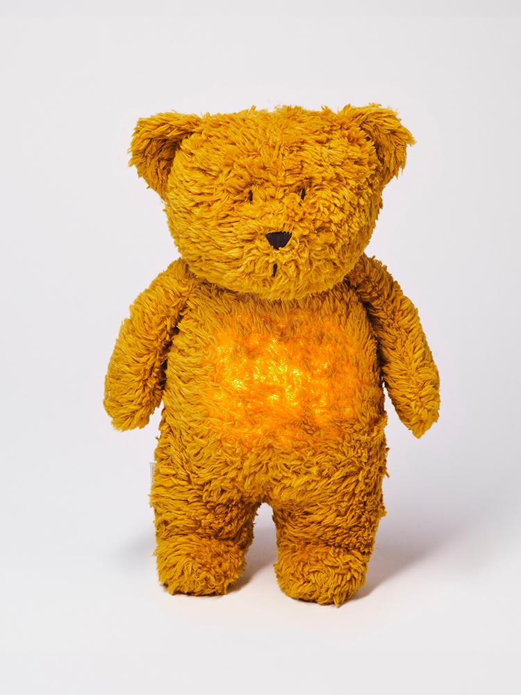 Moonie - Humming Friend Bear Nightlight & Sleeping Aid - Mustard - Stylemykid.com