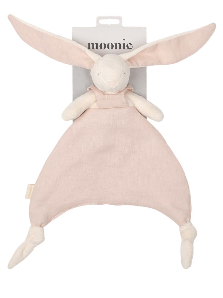 Moonie DouDou Baby Comforter Cuddly Toy Bunny - Powder - Stylemykid.com