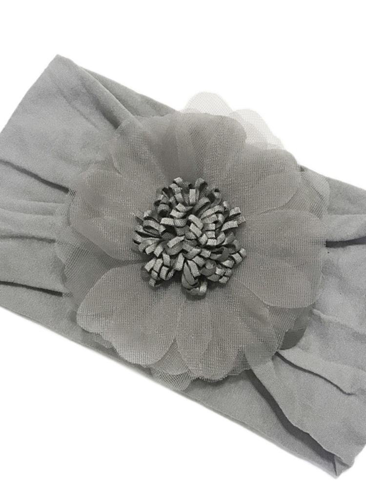 Baby Wisp - Large Flower Headband - Silver Grey - Stylemykid.com