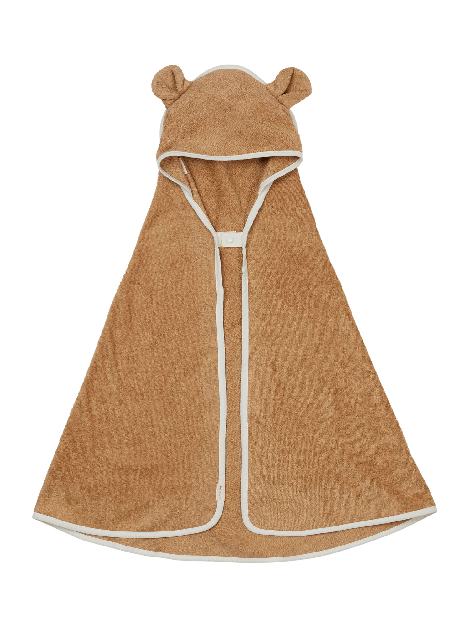 Bear Bamboo Hooded Towel For Kids By Fabelab Ochre