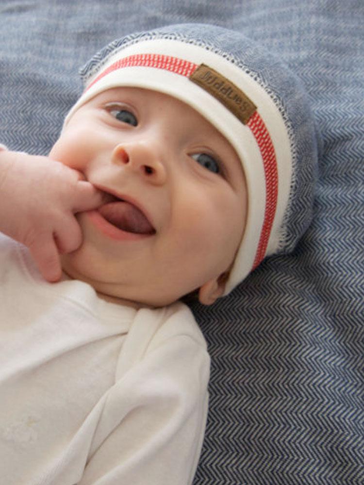 Juddlies - Organic Lake Blue Baby Beanie Hat - Cottage Collection - Stylemykid.com