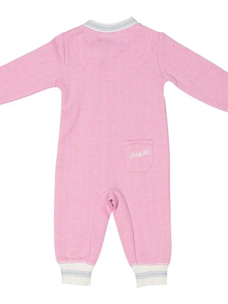Juddlies - Organic Sunset Pink Baby Sleepsuit/ Playsuit - Cottage Collection - Stylemykid.com