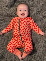 Pink Apples Baby Zip Sleepsuit with Hand & Feet Cuffs - Stylemykid.com