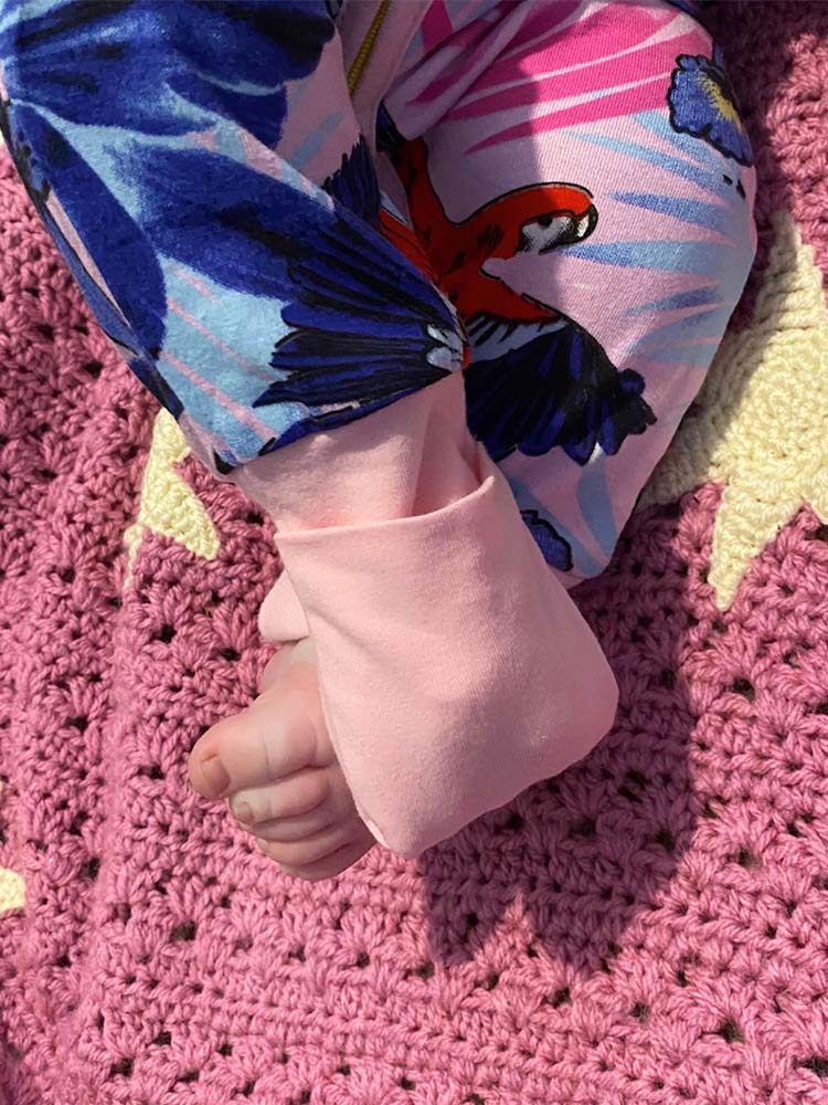 Pink Jungle Zip Sleepsuit with Hand & Feet Cuffs - Stylemykid.com