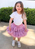 Layered Tutu Party Skirt with Bow Detail - Blush Pink 0 TO 2 YEARS - Stylemykid.com