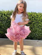 Layered Tutu Party Skirt with Bow Detail - Blush Pink 0 TO 2 YEARS - Stylemykid.com